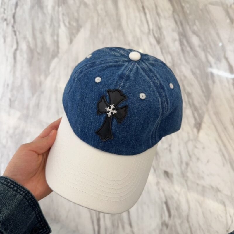 【AT5904】クロムハーツデニム ロック ベースボールキャップ | Chrome Hearts
