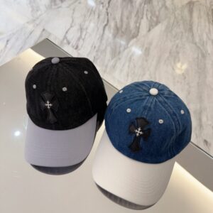 【AT5904】クロムハーツデニム ロック ベースボールキャップ | Chrome Hearts