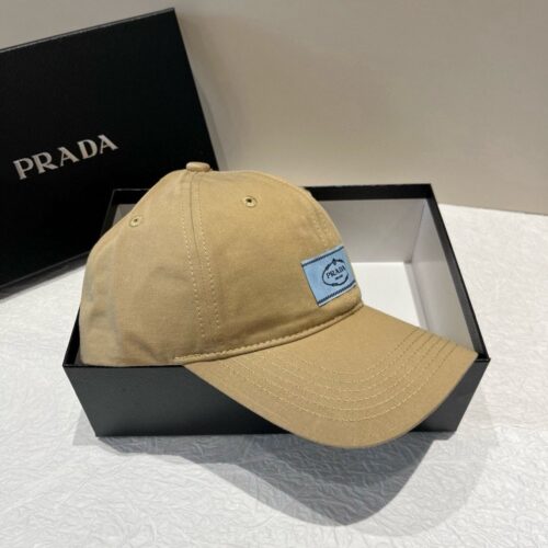 【AT5913】プラダ（Prada）2025 男女兼用アプリコットカラーのストリートファッション鴨舌帽 | Prada Milano