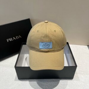 【AT5913】プラダ（Prada）2025 男女兼用アプリコットカラーのストリートファッション鴨舌帽 | Prada Milano