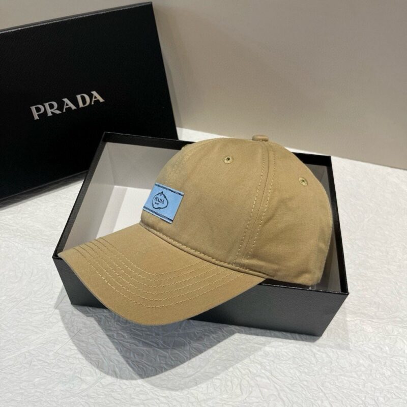 【AT5913】プラダ（Prada）2025 男女兼用アプリコットカラーのストリートファッション鴨舌帽 | Prada Milano