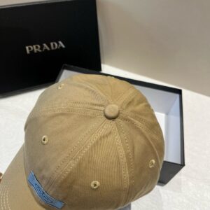 【AT5913】プラダ（Prada）2025 男女兼用アプリコットカラーのストリートファッション鴨舌帽 | Prada Milano