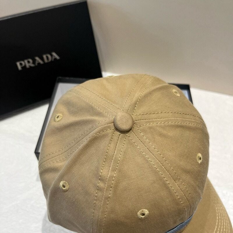 【AT5913】プラダ（Prada）2025 男女兼用アプリコットカラーのストリートファッション鴨舌帽 | Prada Milano