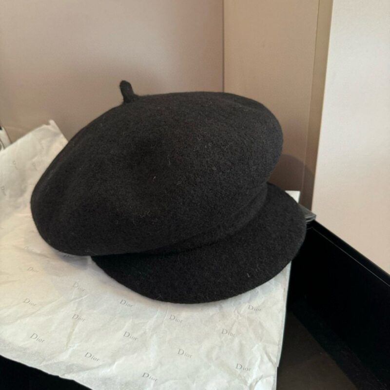 【AT5925】ディオールの羊毛ペインターハット - エレガントな高級ファッションアクセサリー | Dior