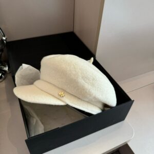 【AT5926】ディオールの羊毛画家帽: フランス風優雅なアーチ型帽子 | Dior