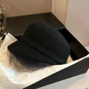 【AT5927】セリーヌ Celine 2024年秋冬コレクション ブラックウールダックビルキャップ | Céline