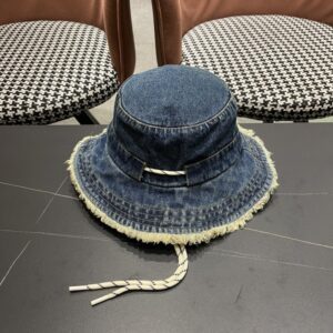 【AT5942】プラダのデニムフィッシャーハット | 夏の都会スタイルに最適！ | Prada Italy