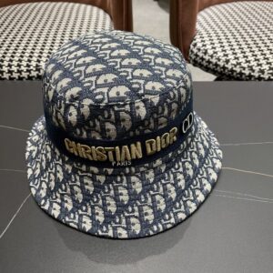 【AT5948】クリスチャンディオールのエレガントな刺繍入りフィッシャーマンハット | Christian Dior