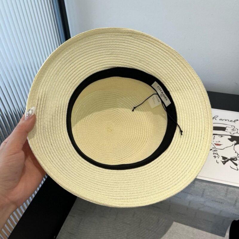【AT5960】Chanel（シャネル）クラシックなストローハット - 夏の優雅な日よけ | Chanel