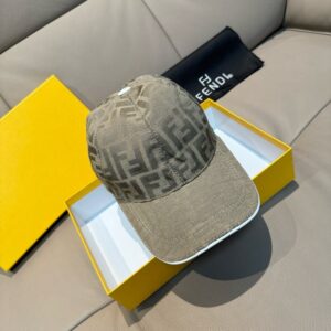 【AT5998】フェンディ クラシックなダブルF刺繍ベースボールキャップ | Fendi