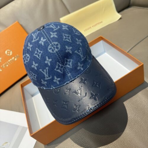 【AT6002】ルイ・ヴィトン革製デニムキャップ - シンプルでエレガントな都会のスタイル | LV