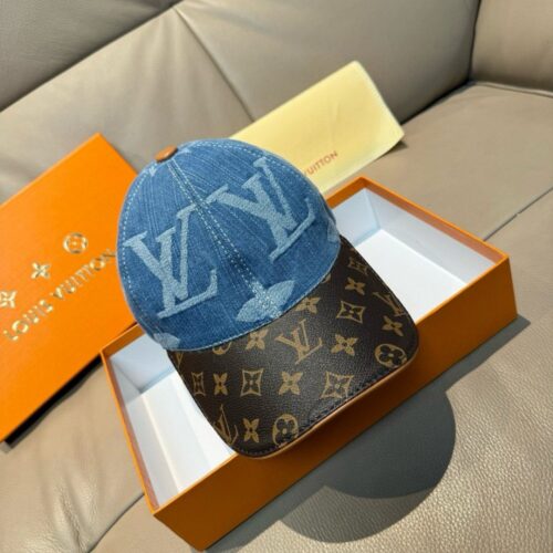 【AT6014】ルイ・ヴィトンデニムベースボールキャップ - 優雅なデニム生地と上質なクラシックデザイン | Louis Vuitton