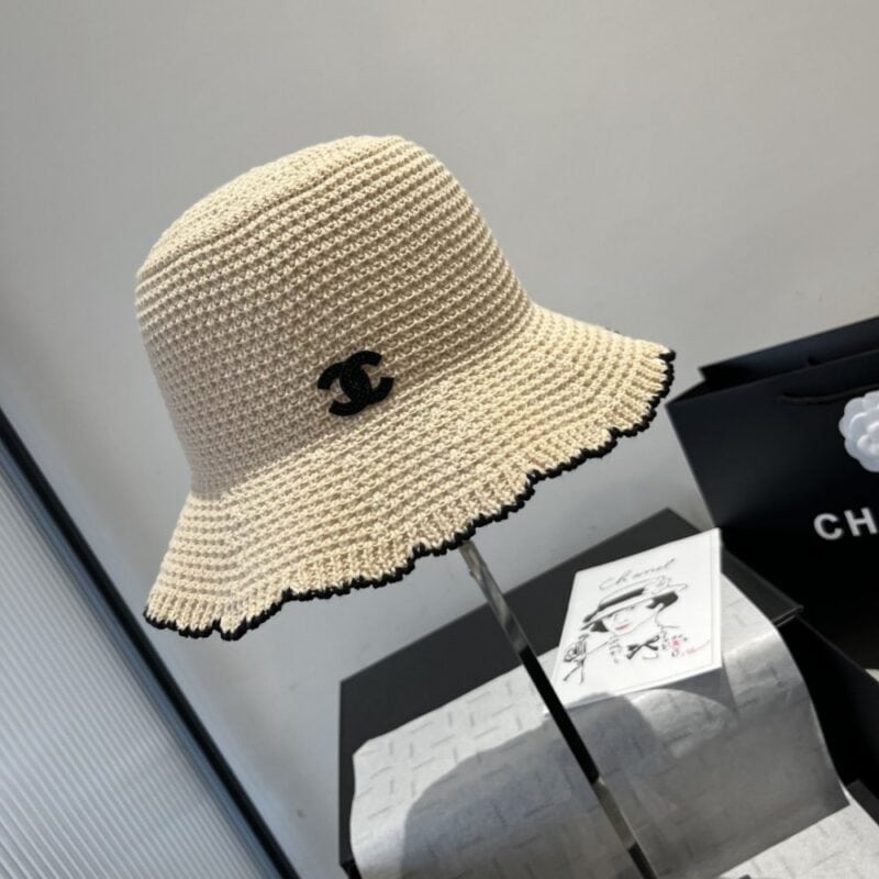 【AT6017】シャネルのクロシェ編み漁帽 - 夏のラグジュアリーファッションアクセサリー | Chanel Paris