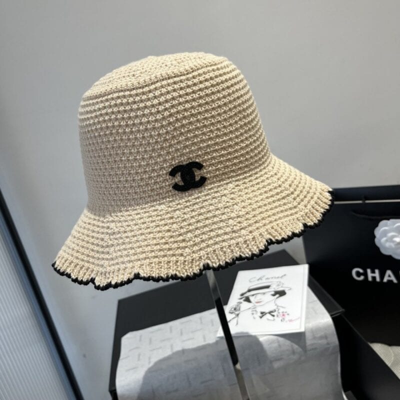 【AT6017】シャネルのクロシェ編み漁帽 - 夏のラグジュアリーファッションアクセサリー | Chanel Paris