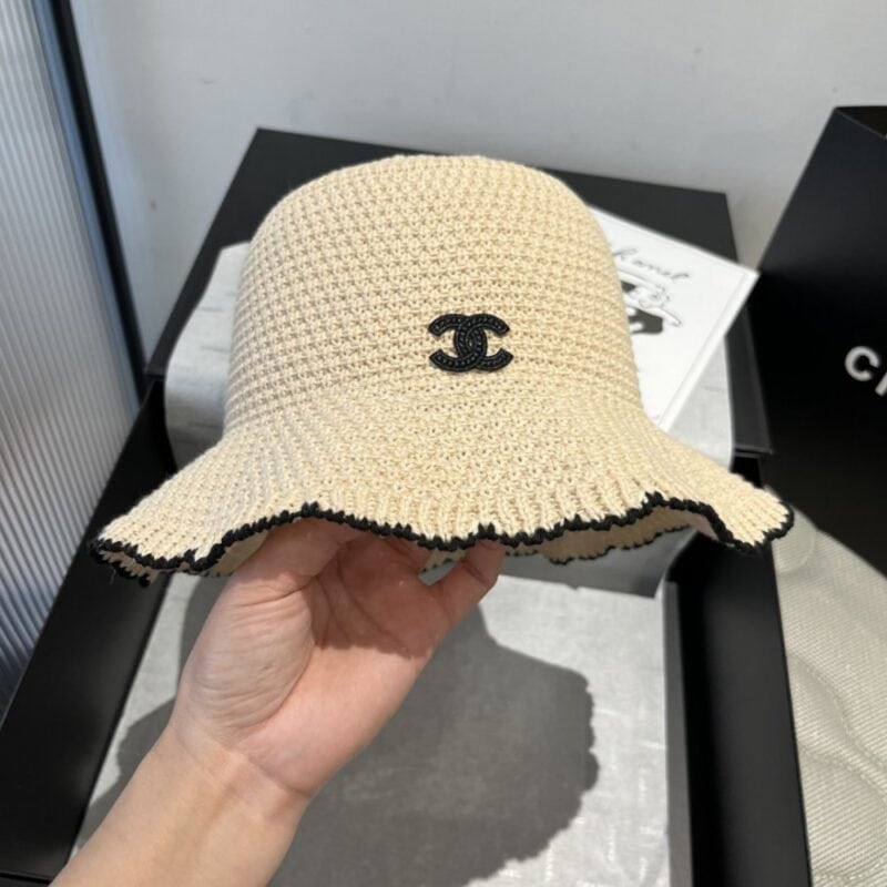 【AT6017】シャネルのクロシェ編み漁帽 - 夏のラグジュアリーファッションアクセサリー | Chanel Paris