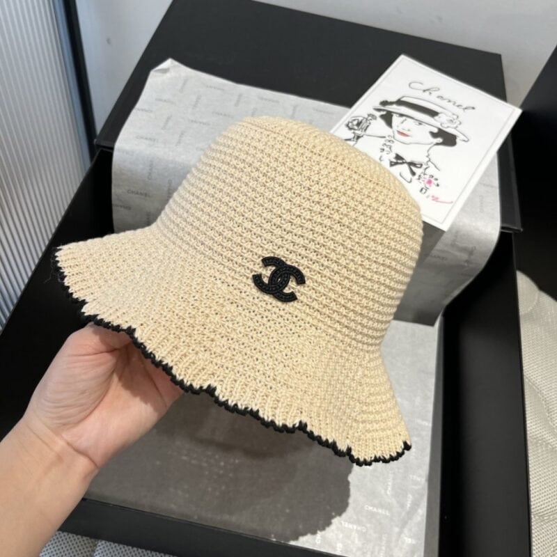 【AT6017】シャネルのクロシェ編み漁帽 - 夏のラグジュアリーファッションアクセサリー | Chanel Paris