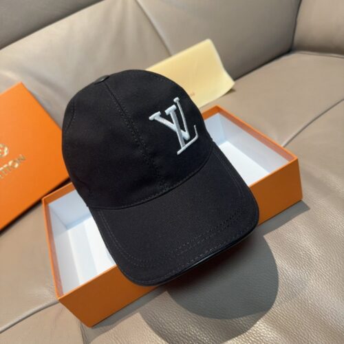 【AT6043】ルイ・ヴィトンの高級感溢れるブラックベースボールキャップ | Louis Vuitton