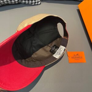 【AT6054】フルムーサ レディース野球帽 - クリーム色とローズピンクの贅沢なファッションアイテム | Hermes Paris