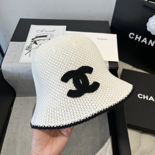 【AT6070】シャネル(CHANEL) 麦わら帽子 - ニット技術とクラシック配色の優雅さ | Chanel