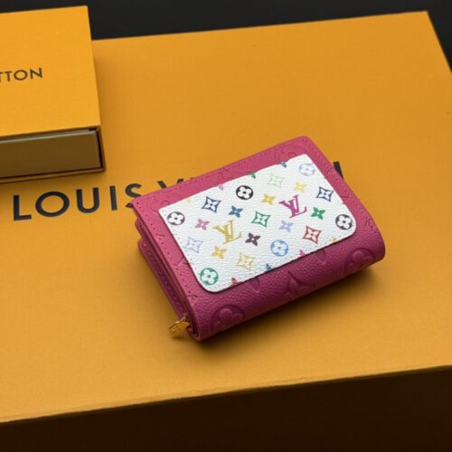 【AT6082】ルイ・ヴィトン × 村上隆 コラボ ピンク型押しレザー 財布 | LV