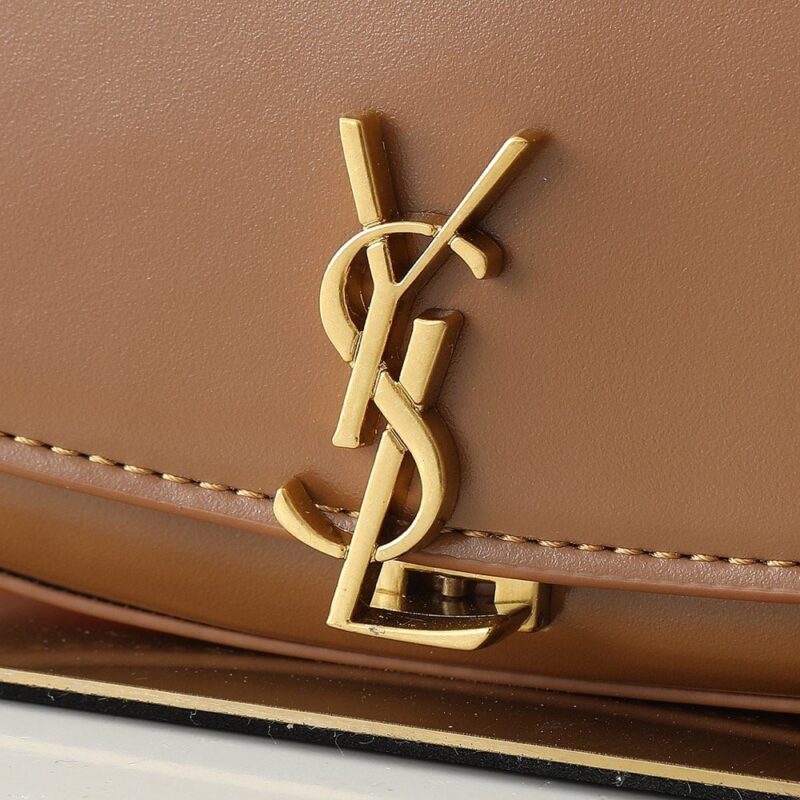 【AT6107】Saint Laurent（サンローラン）Voltaire mini アンダーバッグ - キャラメルブラウンレザー製小型ハンドバッグ | YSL