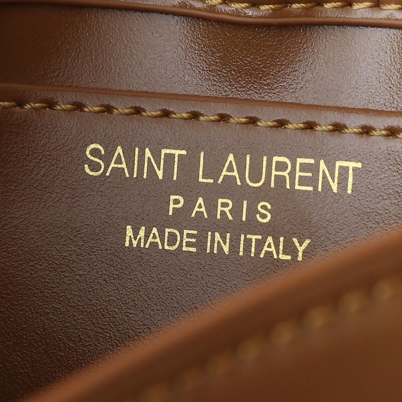 【AT6107】Saint Laurent（サンローラン）Voltaire mini アンダーバッグ - キャラメルブラウンレザー製小型ハンドバッグ | YSL