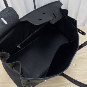 【AT6165】エルメス ショルダーバーキン 42cm 黒い牛革ショルダーバッグ | Hermès