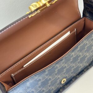 【AT6205】Celineセリーヌのエナメル型押し牛革アクセサリーバッグ | Celine