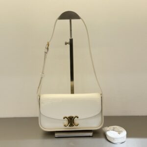 【AT6207】CELINEの白いエナメル加工アクセントバッグ、ハイエンドなアート作品のような優雅さと贅沢さを演出 | Celine