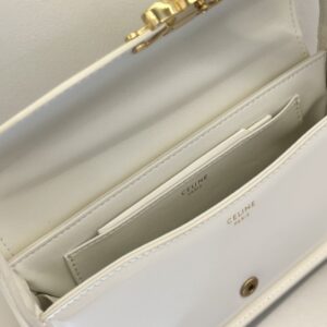 【AT6207】CELINEの白いエナメル加工アクセントバッグ、ハイエンドなアート作品のような優雅さと贅沢さを演出 | Celine