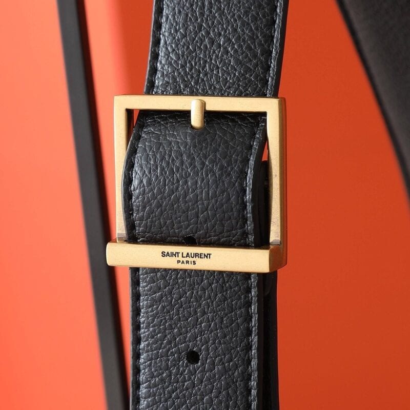 【AT6253】イヴ・サンローラン黒色プレミアム仔牛革ホーボーバッグ エレガントな都会の女性向け | Saint Laurent Paris