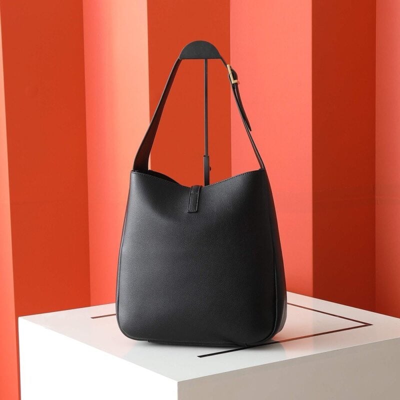 【AT6253】イヴ・サンローラン黒色プレミアム仔牛革ホーボーバッグ エレガントな都会の女性向け | Saint Laurent Paris