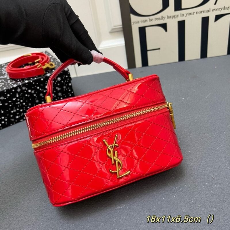 【AT6280】YSL GABY MINIボックスバッグ - 贅沢でエレガントな羊革のダイヤ柄バッグ | YSL