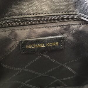 【AT6287】マイケル・コースのクラシックなブラックレザーミニトートバッグ | MK