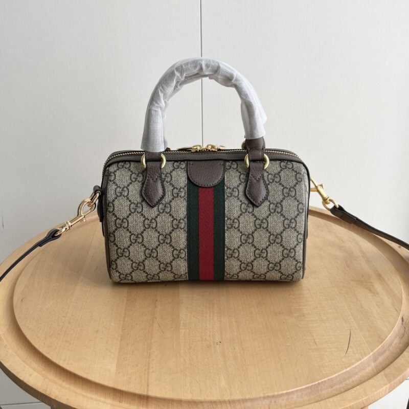 【AT6317】グッチのクラシックミニトートバッグ – ブラウンのGG Supremeキャンバス素材 | Gucci Firenze