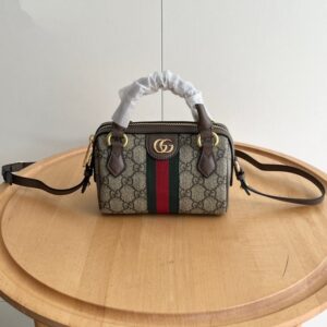【AT6318】Gucciのクラシックミニハンドバッグ - レッド＆グリーンストライプ入りGGデザイン | Gucci
