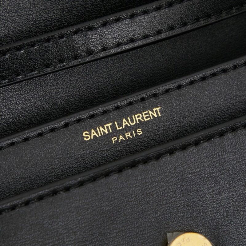 【AT6337】YSL（イヴ・サンローラン）黒色チェーンバッグ - 高級牛革製品の美学と機能性 | Saint Laurent Paris