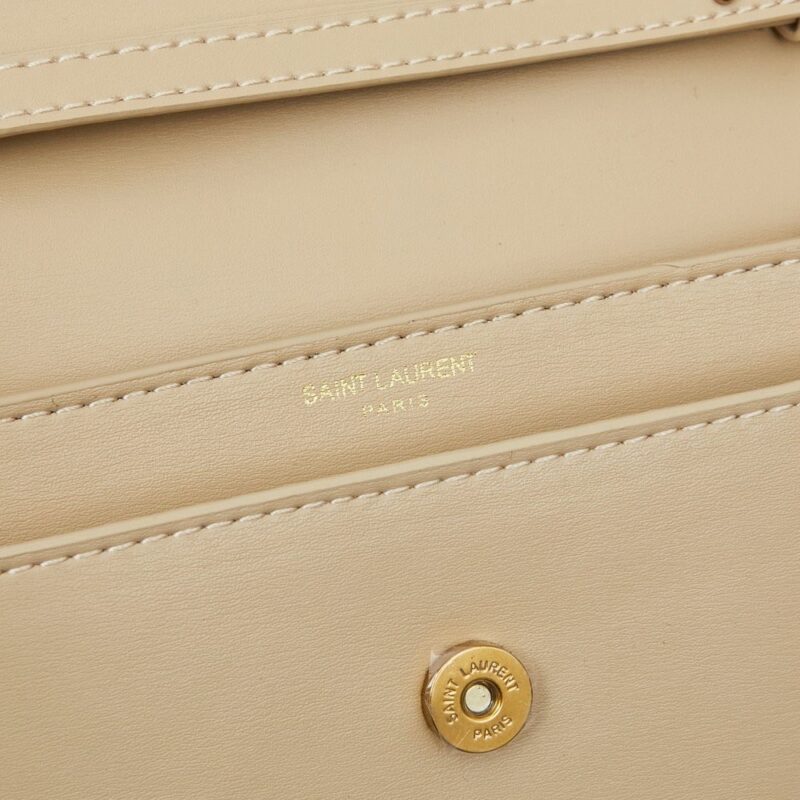 【AT6338】YSLのクラシックチェーンバッグ - 優雅なクリーム色デザイン、豪華なファッションアクセサリー | YSL