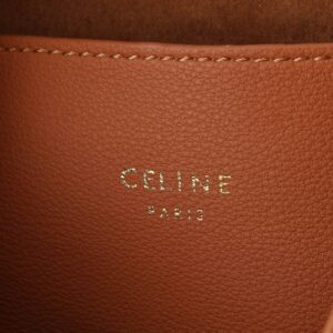 【AT6383】セリーヌCeline レザートートバッグ 優雅でおしゃれなアプリコットカラー | Celine Paris