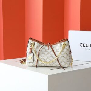 【AT6387】セリーヌパリのエレガントなTriompheキャンバスハンドバッグ | Celine Paris