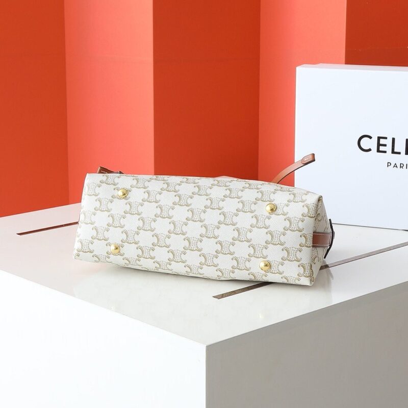 【AT6387】セリーヌパリのエレガントなTriompheキャンバスハンドバッグ | Celine Paris