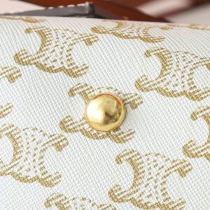 【AT6387】セリーヌパリのエレガントなTriompheキャンバスハンドバッグ | Celine Paris