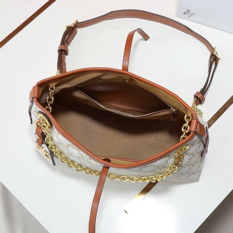 【AT6387】セリーヌパリのエレガントなTriompheキャンバスハンドバッグ | Celine Paris