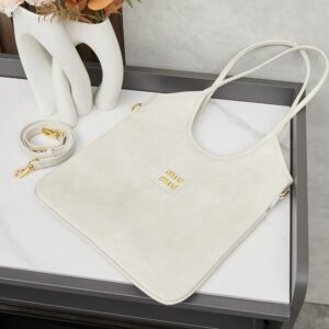 【AT6427】ミュウミュウIvyハンドバッグ-ワックス仕上げの高級レザーバッグ | Miu Miu
