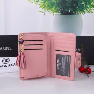 【AT7095】シャネルのラムスキンウォレット - ピンクのクラシックなダイヤ柄デザイン | Chanel Paris