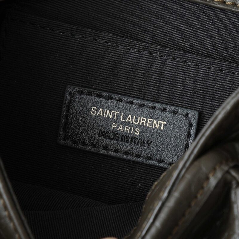 【AT7127】YSL イヴ・サンローラン ニキシリーズ ミニクロスボディバッグ グレインレザー素材 メタルチェーン付き | Saint Laurent