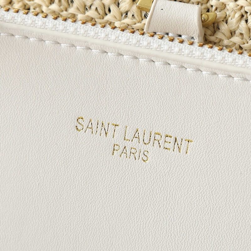 【AT7133】サンローラン夏限定ラフィア編みバケツバッグ、フレンチエレガンスとリゾートムードを演出 | Saint Laurent Paris