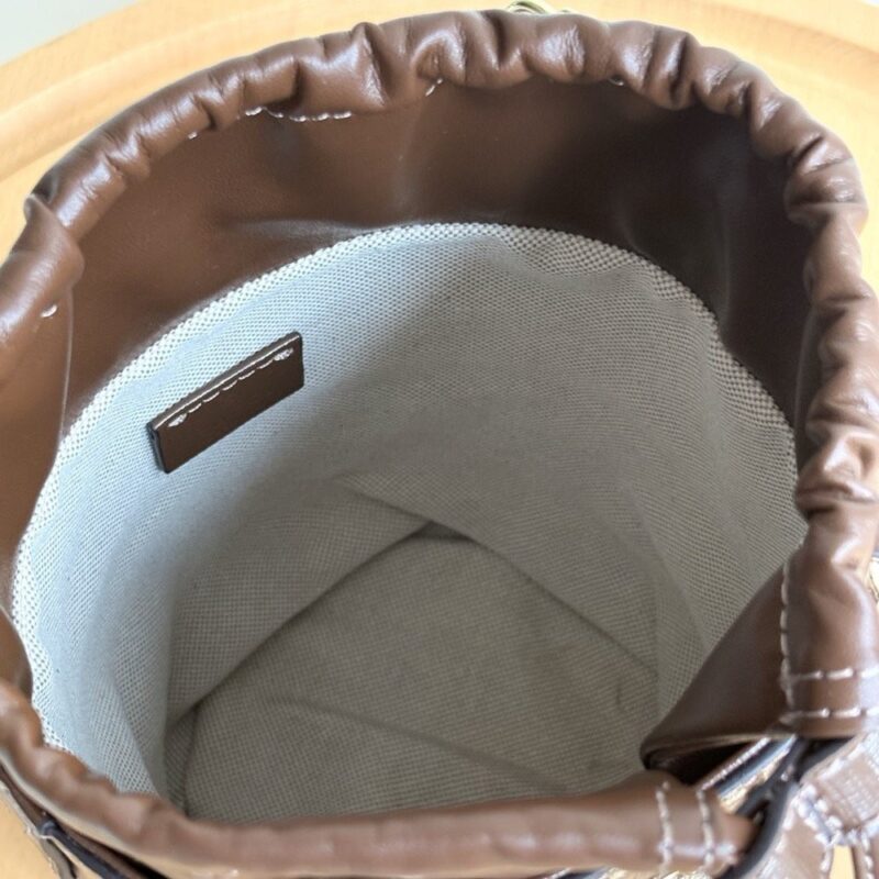 【AT7159】GucciグッチのGGキャンバスバケツバッグ、14/16cmサイズで優雅な馬具ロゴデザイン | Gucci Italy