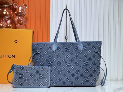 【AT7210】ルイ・ヴィトンのデニムネバーフルショッピングバッグ、都市感溢れる高級デザイン | Louis Vuitton Malletier