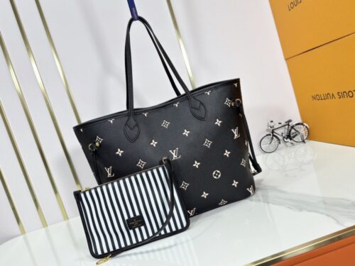 【AT7240】ルイ・ヴィトンのNeverfull MM：モノグラムキャンバスのエレガントな女性用トートバッグ | LV